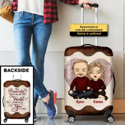 My Favorite Place In All The World Is Next To You - Gift For Couples, Husband Wife - Personalized Luggage Cover -Pawfect House Sale 7.AD2 5e091489 da6d 4dc4 9b9f 150e87f8e64e
