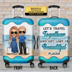 Let's Travel Together And Get Lost In Beautiful Places - Gift For Couples, Husband Wife - Personalized Luggage Cover 7 Let's Travel Together And Get Lost In Beautiful Places - Gift For Couples, Husband Wife - Personalized Luggage Cover -Pawfect House Sale 7.AD2 cb17be33 38f6 47dd 9544 ae5daa14b566