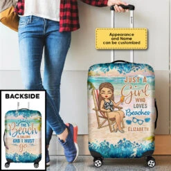 The Beach Is Calling And I Must Go - Gift For Bestie, Personalized Luggage Cover -Pawfect House Sale 7.AD2 d373a6aa b662 4c51 8257 75d9e5b24c71