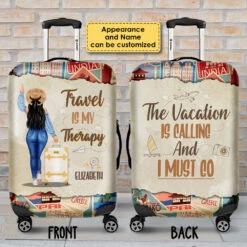 The Vacation Is Calling And I Must Go - Gift For Bestie, Personalized Luggage Cover -Pawfect House Sale 7.AD2 d3c41171 40c0 4e8b 801a c517ae5e9d38
