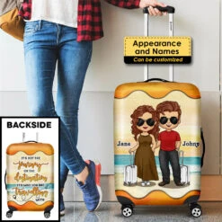 It's Not The Journey It's Who You Are Travelling With - Gift For Couples, Husband Wife - Personalized Luggage Cover -Pawfect House Sale 7.AD2 d47a770f f8e4 46cf b8d5 486a2f24139a