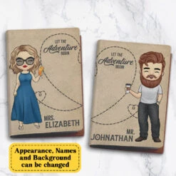 Let The Adventure Begin - Personalized Passport Cover, Passport Holder - Gift For Couples, Gift For Travel Lovers -Pawfect House Sale 7.AD 3762ea62 6bd3 4def 9841 3c4e6f53072f