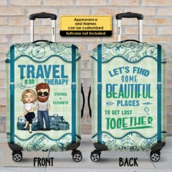 Get Lost Together - Personalized Luggage Cover - Gift For Couples, Husband Wife -Pawfect House Sale 7.AD 3f54eb6e 0acc 4c7f a980 4f765fe4abde
