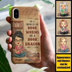 In A World Of Bookworms Be A Book Dragon - Personalized Phone Case -Pawfect House Sale 7.AD 7dc68b8e 68f9 4eac a5fa a2bc86231ab0