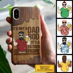 Father Figure Not Dad Bod - Gift For Dad, Personalized Phone Case -Pawfect House Sale 7.AD e24f4077 94b3 4f41 bc9d 4164a0461d5f