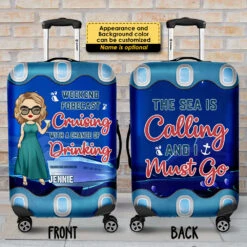 Weekend Forecast Cruising With A Chance Of Drinking - Personalized Luggage Cover -Pawfect House Sale 7.AD e48ded02 551e 485a ae96 2fffe7b930e1