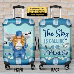The Sky Is Calling & I Must Go - Personalized Luggage Cover 7 The Sky Is Calling & I Must Go - Personalized Luggage Cover -Pawfect House Sale 7.AD f25124fe 4d8a 4264 84c3 1c86f8993b0d
