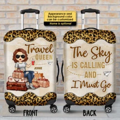 Travel Queen The Sky Is Calling And I Must Go - Gift For Bestie, Personalized Luggage Cover -Pawfect House Sale 7.ad 05d7d458 5b95 4081 9d68 b151d7b2b141