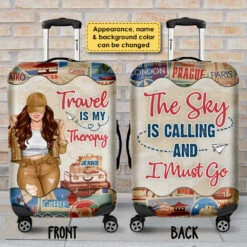 Travel Is My Therapy - Gift For Bestie, Personalized Luggage Cover 5 Travel Is My Therapy - Gift For Bestie, Personalized Luggage Cover -Pawfect House Sale 7.ad c051d5ad f778 4ad9 bd44 20516bf1eac7