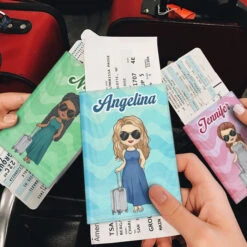 Colorful Wavy Lines - Personalized Passport Cover, Passport Holder - Gift For Bestie -Pawfect House Sale PHP SY 012 THUMB1