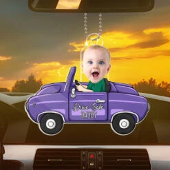 Custom Photo Just Have A Safe Trip, Daddy - Family Personalized Custom Car Ornament - Acrylic Custom Shaped - Gift For Family Members -Pawfect House Sale THUMB 1 6