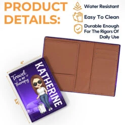 Travel Is My Therapy - Personalized Passport Cover, Passport Holder - Gift For Travel Lovers -Pawfect House Sale THUMB 3 2 5b91b578 f282 48de a15c 0d1928b2b10e