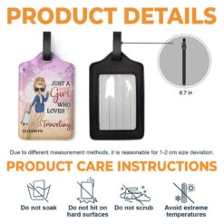 A Girl Who Loves Traveling - Travel Personalized Custom Luggage Tag - Holiday Vacation Gift, Gift For Adventure Travel Lovers -Pawfect House Sale THUMB 3 2cb2c02a 9462 41c9 83ee 24e8b7325302