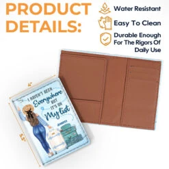 Travel With No Regrets - Personalized Passport Cover, Passport Holder - Gift For Bestie -Pawfect House Sale THUMB 3 6