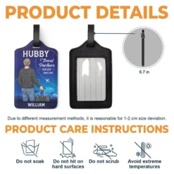 Hubby & Wifey Are Lifelong Travel Partners - Travel Personalized Custom Combo 2 Luggage Tags - Holiday Vacation Gift, Gift For Adventure Travel Lovers, Husband Wife, Anniversary -Pawfect House Sale THUMB 3 7581c1eb 03b2 4451 9443 f411ec21d31d