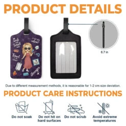 Work Hard, Travel Hard - Travel Personalized Custom Luggage Tag - Holiday Vacation Gift, Gift For Adventure Travel Lovers -Pawfect House Sale THUMB 3 7c249036 4f4b 4c4b bd0c a09ab7baa43e