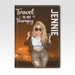 Go Somewhere You've Never Been Before - Travel Personalized Custom Passport Cover, Passport Holder - Holiday Vacation Gift, Gift For Adventure Travel Lovers -Pawfect House Sale THUMB 3 99ff18e4 1e45 40cb 8a77 c4532912e727