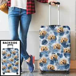 Custom Photo Love Is A Four-Legged Word - Dog & Cat Personalized Custom Luggage Cover - Holiday Vacation Gift, Gift For Adventure Travel Lovers, Pet Owners, Pet Lovers -Pawfect House Sale THUMB 3 bd457073 bf9f 441a 9a82 7dffa428f141