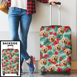 Custom Photo My Therapist Has Fur - Dog & Cat Personalized Custom Luggage Cover - Holiday Vacation Gift, Gift For Adventure Travel Lovers, Pet Owners, Pet Lovers -Pawfect House Sale THUMB 3 beaca1f4 a769 4462 bc80 831800db0dcd