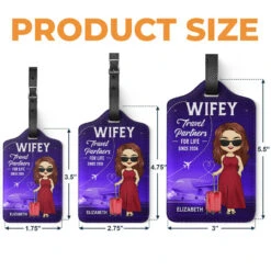 We're Happy Travel Partners - Travel Personalized Custom Combo 2 Luggage Tags - Holiday Vacation Gift, Gift For Adventure Travel Lovers, Husband Wife, Anniversary -Pawfect House Sale THUMB 4 1d0a824d 97e6 472b b45a d4f445d739b1