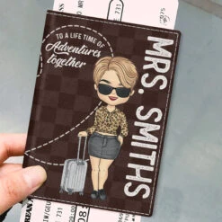 Let The Adventure Begin - Travel Personalized Passport Cover, Passport Holder - Gift For Couples, Husband Wife, Travel Lovers -Pawfect House Sale THUMB 4 3f07a978 5d7b 4d5e af26 2e095f449304