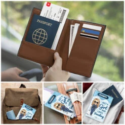 It's On My List - Gift For Bestie - Personalized Passport Cover, Passport Holder - Gift For Couples, Personalized Leather Passport Holder - Travel Gifts (Female - Pastel) -Pawfect House Sale THUMB 4 4