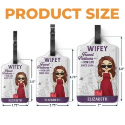 Hubby & Wifey, Travel Partners For Life - Travel Personalized Custom Combo 2 Luggage Tags - Holiday Vacation Gift, Gift For Adventure Travel Lovers, Husband Wife, Anniversary -Pawfect House Sale THUMB 4 708c34c2 5582 411e 9077 9a8387f87d7d