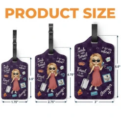 Work Hard, Travel Hard - Travel Personalized Custom Luggage Tag - Holiday Vacation Gift, Gift For Adventure Travel Lovers -Pawfect House Sale THUMB 4 8d20e4db 23bc 4fc7 98a2 fcd4bbfc51bc