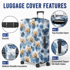 Custom Photo Love Is A Four-Legged Word - Dog & Cat Personalized Custom Luggage Cover - Holiday Vacation Gift, Gift For Adventure Travel Lovers, Pet Owners, Pet Lovers -Pawfect House Sale THUMB 4 986f8f2f 0c9e 4800 bcf8 608cf659e68f