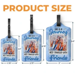 Custom Photo Best Traveled With Friends - Travel Personalized Custom Luggage Tag - Holiday Vacation Gift, Gift For Adventure Travel Lovers, Best Friends, BFF, Sisters -Pawfect House Sale THUMB 4 a4da5ef3 ed47 4f60 8c4d 8b42257954b5