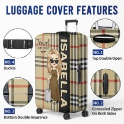 Wherever You Go Becomes A Part Of You Somehow - Travel Personalized Custom Luggage Cover - Holiday Vacation Gift, Gift For Adventure Travel Lovers -Pawfect House Sale THUMB 4 d6975574 d2eb 4660 8217 329d418bbca8