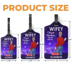 Hubby & Wifey Are Lifelong Travel Partners - Travel Personalized Custom Combo 2 Luggage Tags - Holiday Vacation Gift, Gift For Adventure Travel Lovers, Husband Wife, Anniversary -Pawfect House Sale THUMB 4 ece83d8e 603c 4002 91ca f1e60843b29b