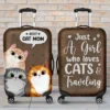 Best Pet Mom In The World - Dog & Cat Personalized Custom Luggage Cover - Gift For Pet Owners, Pet Lovers