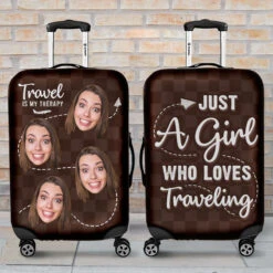 Travel Is An Investment In Yourself - Travel Personalized Custom Luggage Cover - Gift For Travel Lovers