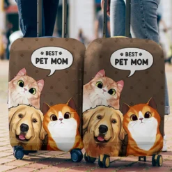 Best Pet Mom In The World - Dog & Cat Personalized Custom Luggage Cover - Gift For Pet Owners, Pet Lovers -Pawfect House Sale THUMB3 246f7508 4952 4d74 ad51 48db375f54bf