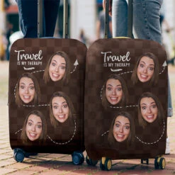 Travel Is An Investment In Yourself - Travel Personalized Custom Luggage Cover - Gift For Travel Lovers -Pawfect House Sale THUMB3 55169460 8837 4395 90dc 1e6cc47dabc2