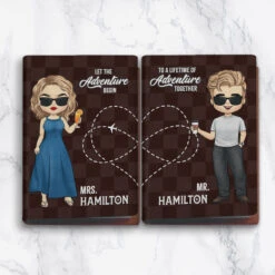 Together We Can Go Anywhere - Travel Personalized Passport Cover, Passport Holder - Gift For Couples, Husband Wife, Travel Lovers