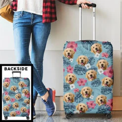 Custom Photo Pets Are Paw-Some Companions - Dog & Cat Personalized Custom Luggage Cover - Holiday Vacation Gift, Gift For Adventure Travel Lovers, Pet Owners, Pet Lovers -Pawfect House Sale Thumb 3 5b42e38e cc5c 47fc ba38 12e3dff14ea0