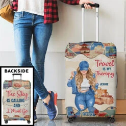 The Beach Is Calling And I Definitely Must Go - Travel Personalized Custom Luggage Cover - Gift For Traveling Lovers -Pawfect House Sale Thumb 3 b91563e0 1112 418b b75f a7ecfe999dfa