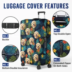 Custom Photo Pets Are Loyal Companions For Life - Dog & Cat Personalized Custom Luggage Cover - Holiday Vacation Gift, Gift For Adventure Travel Lovers, Pet Owners, Pet Lovers -Pawfect House Sale Thumb 4 8f057ec8 217d 4d03 aa72 2d6a65179e6c