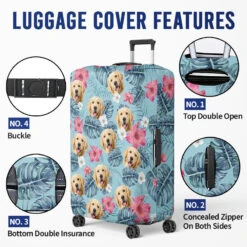 Custom Photo Pets Are Paw-Some Companions - Dog & Cat Personalized Custom Luggage Cover - Holiday Vacation Gift, Gift For Adventure Travel Lovers, Pet Owners, Pet Lovers -Pawfect House Sale Thumb 4 e5f856ad 3182 424f 993c 2f1aac2b767b