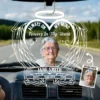 Custom Photo Forever In My Heart - Memorial Personalized Custom Car Ornament - Acrylic Custom Shaped - Sympathy Gift For Family Members