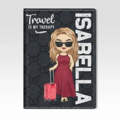 Traveling Is My Favourite Hobby - Travel Personalized Custom Passport Cover, Passport Holder - Gift For Travel Lovers -Pawfect House Sale thumb 3 1178a738 7d56 4f56 9cb1 55c6122e9f4e