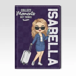 Born To Explore The World - Travel Personalized Custom Passport Cover, Passport Holder - Holiday Vacation Gift, Gift For Adventure Travel Lovers -Pawfect House Sale thumb 3 9da8bc99 1be9 45d3 b779 370579cba0c8