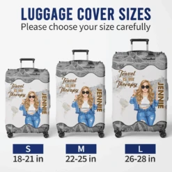 The Sky Is Calling And I Definitely Must Go - Travel Personalized Custom Luggage Cover - Gift For Traveling Lovers -Pawfect House Sale thumb 5 8b69028e 1342 4ba2 8d25 b017383ddc1d