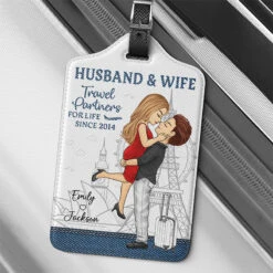 Our Love Story Is A Journey - Travel Personalized Custom Luggage Tag - Holiday Vacation Gift, Gift For Adventure Travel Lovers, Husband Wife, Anniversary