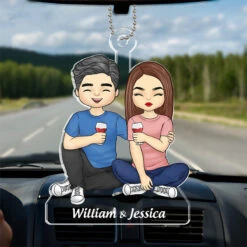 Our Favorite Road Trips - Couple Personalized Custom Car Ornament - Acrylic Custom Shaped - Gift For Husband Wife, Anniversary