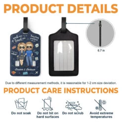 Work Hard Travel Hard - Travel Personalized Custom Luggage Tag - Holiday Vacation Gift, Gift For Adventure Travel Lovers, Husband Wife, Anniversary -Pawfect House Sale thumb3 010d4c0a 30a1 4f19 b255 0d785c49f6f5