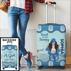 The Sky Is Calling And I Must Go - Travel Personalized Custom Luggage Cover - Gift For Traveling Lovers -Pawfect House Sale thumb3 3c495880 42ef 4291 9409 fa464bdf7607