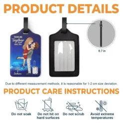 A Lifetime Of Adventure Together - Travel Personalized Custom Luggage Tag - Holiday Vacation Gift, Gift For Adventure Travel Lovers, Husband Wife, Anniversary -Pawfect House Sale thumb3 414ad6af 6551 4c68 a102 266e3cc8f59b